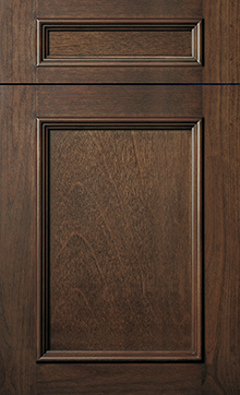 Ridgewood door sample in Alder Cognac by St Martin