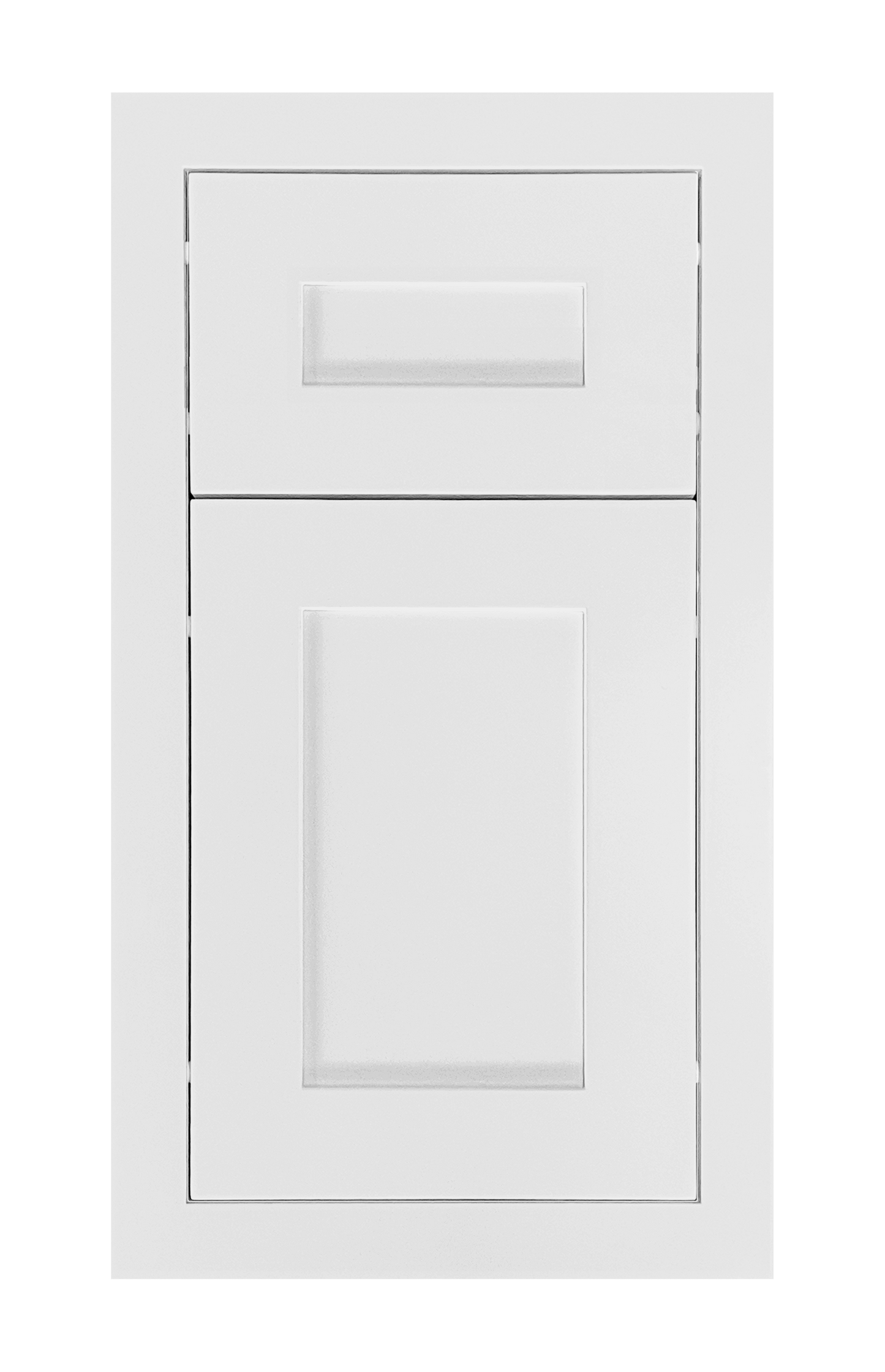 Modern Frame Shaker door sample in Bright White by Europly