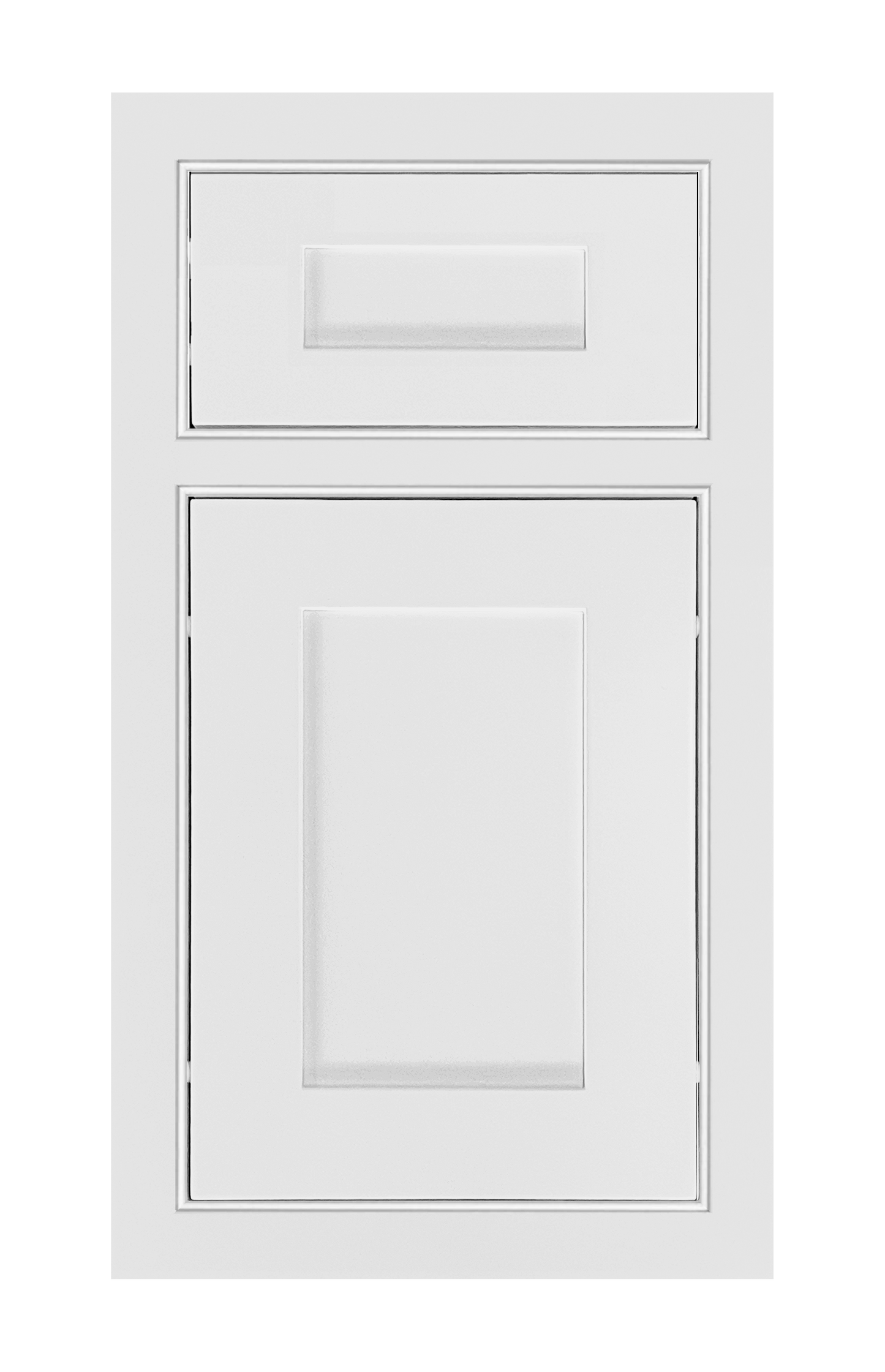 Beaded Frame Shaker door sample in Bright White by Europly