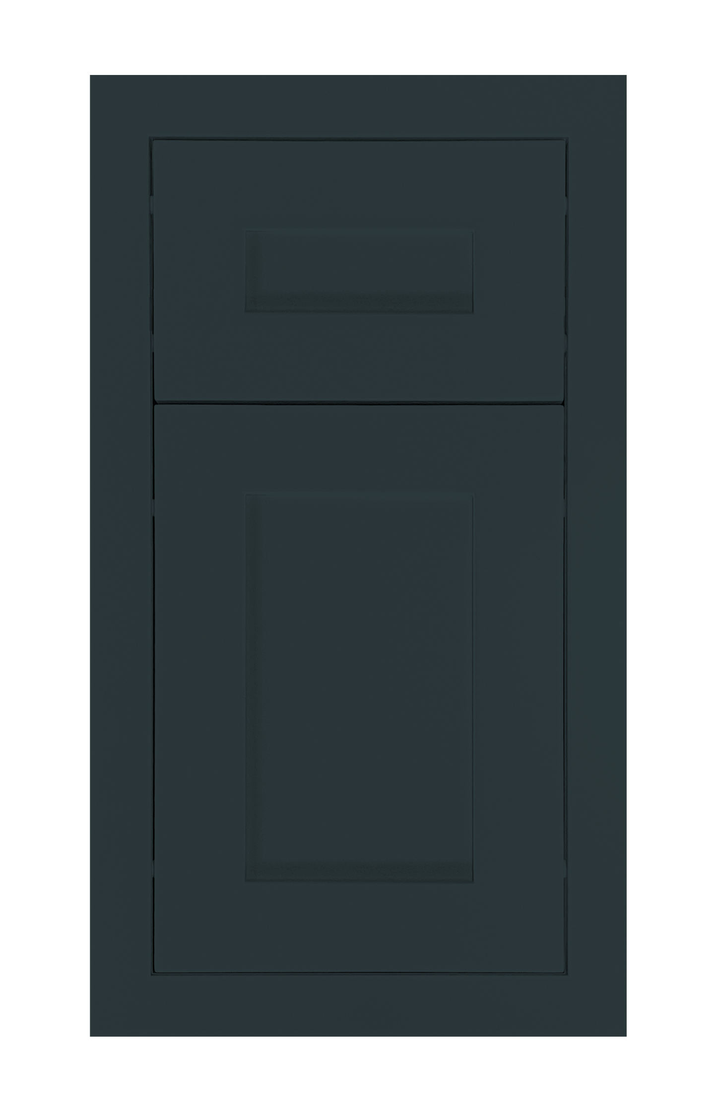 Modern Frame Shaker door sample in Dark Night by Europly