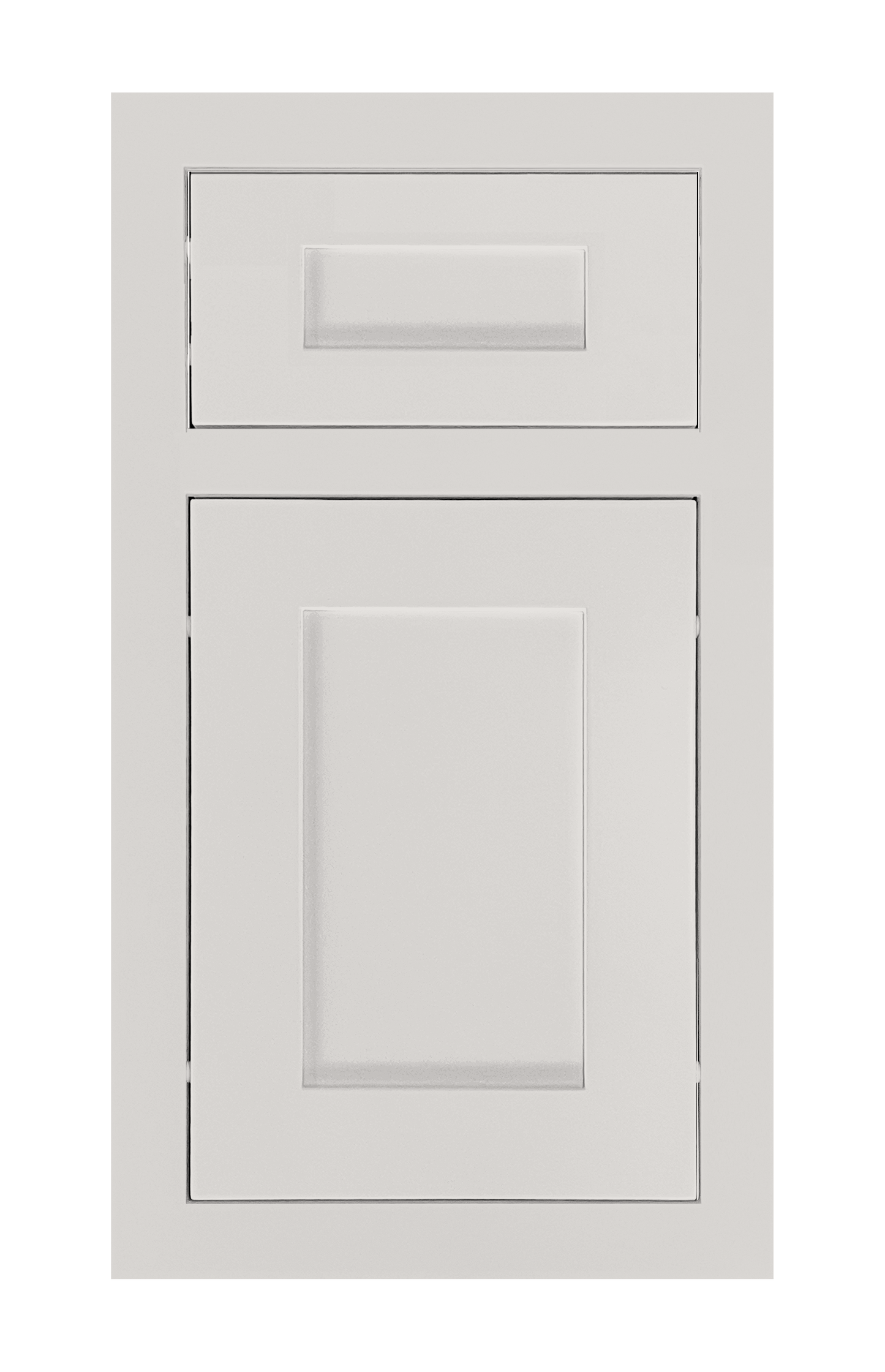 Traditional Frame Shaker door sample in Pearl White by Europly