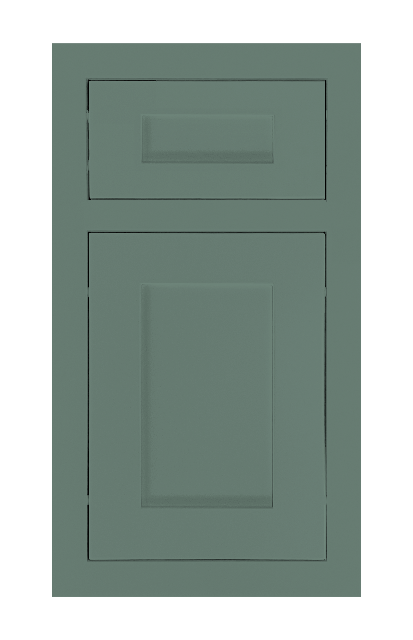 Traditional Frame Shaker door sample in Willow Green by Europly