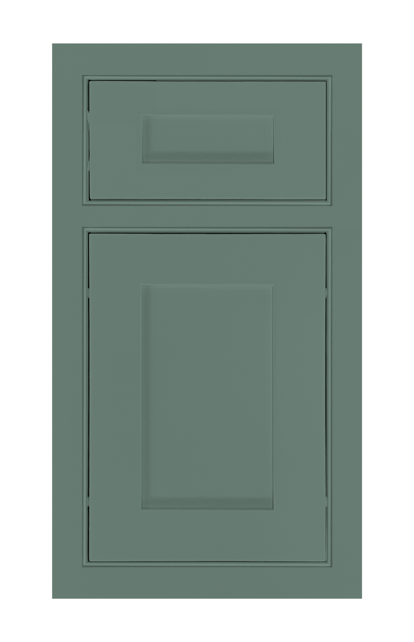 Beaded Frame Shaker door sample in Willow Green by Europly