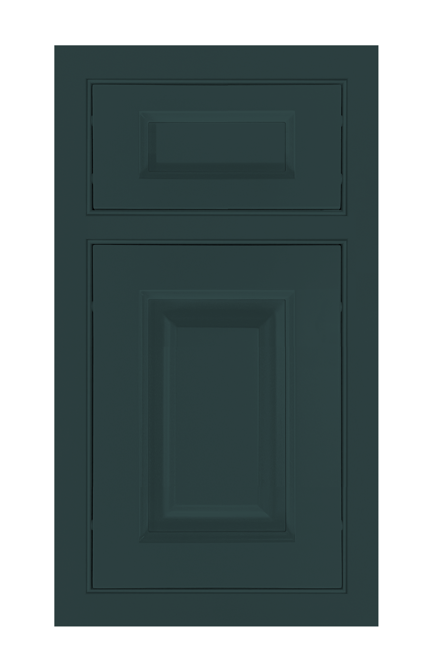 Beaded Frame Raised door sample in Billard Green by Europly