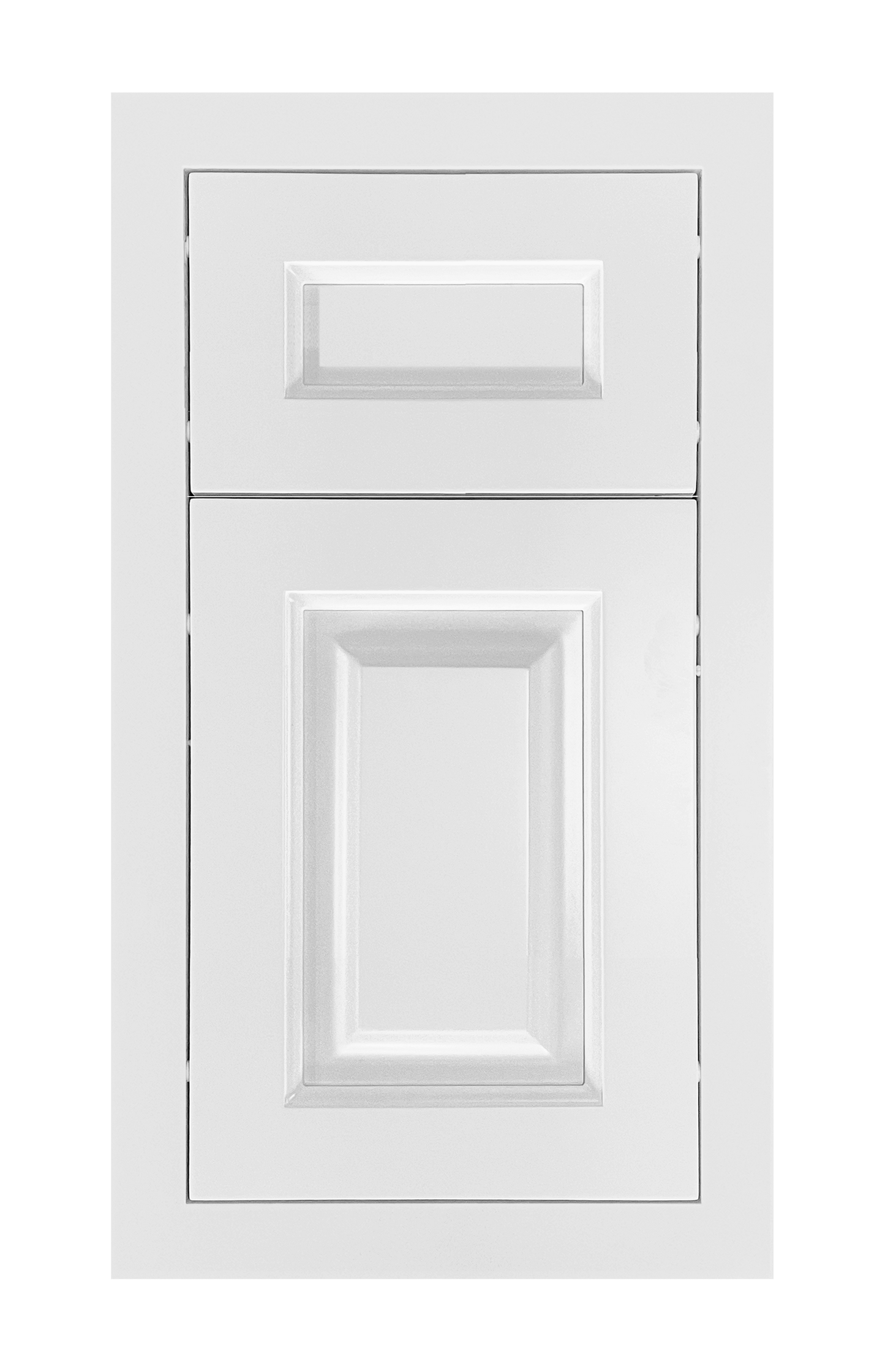 Modern Frame Raised door sample in Bright White by Europly