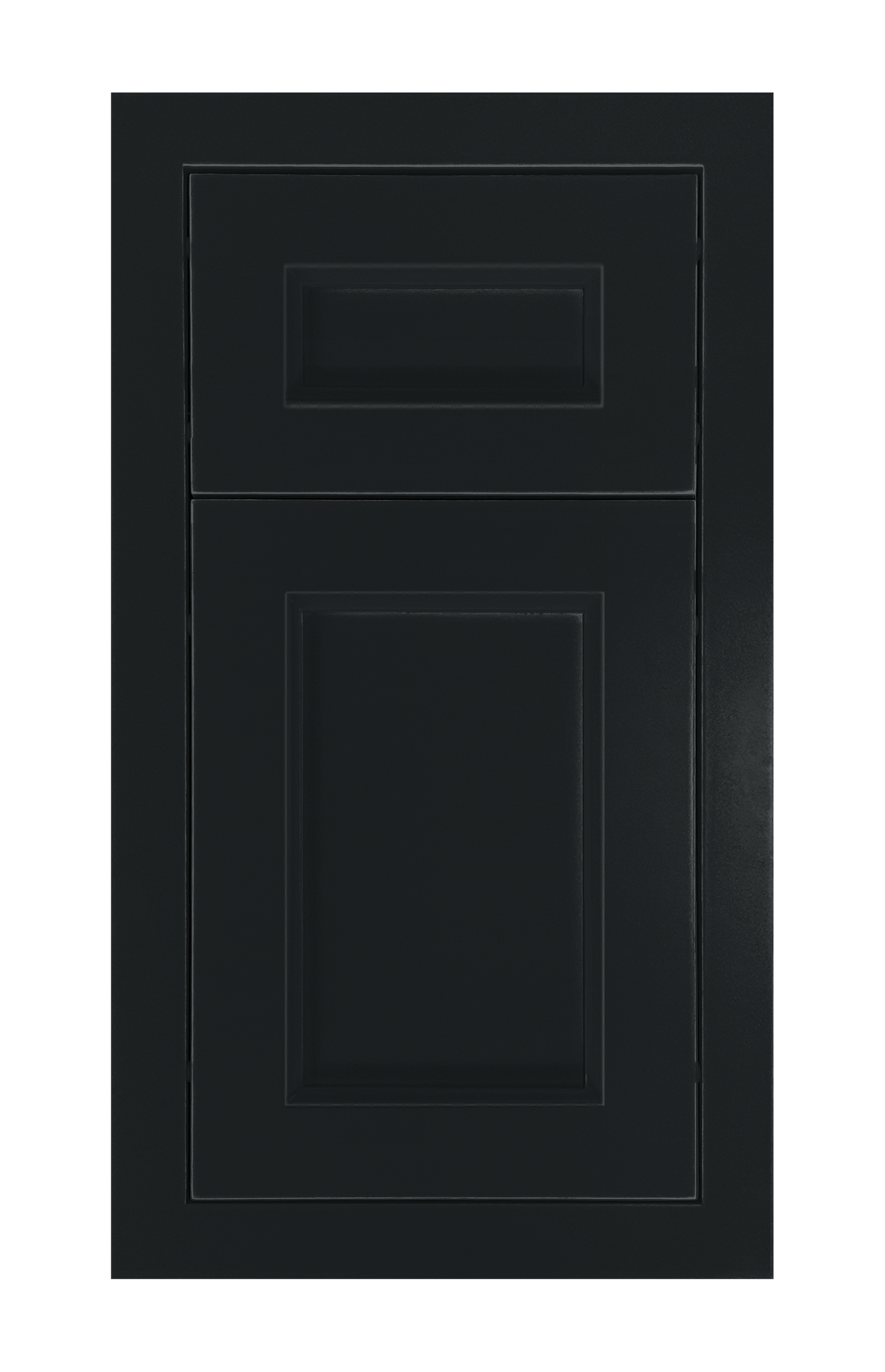 Modern Frame Recessed door sample in Carbon Black by Europly