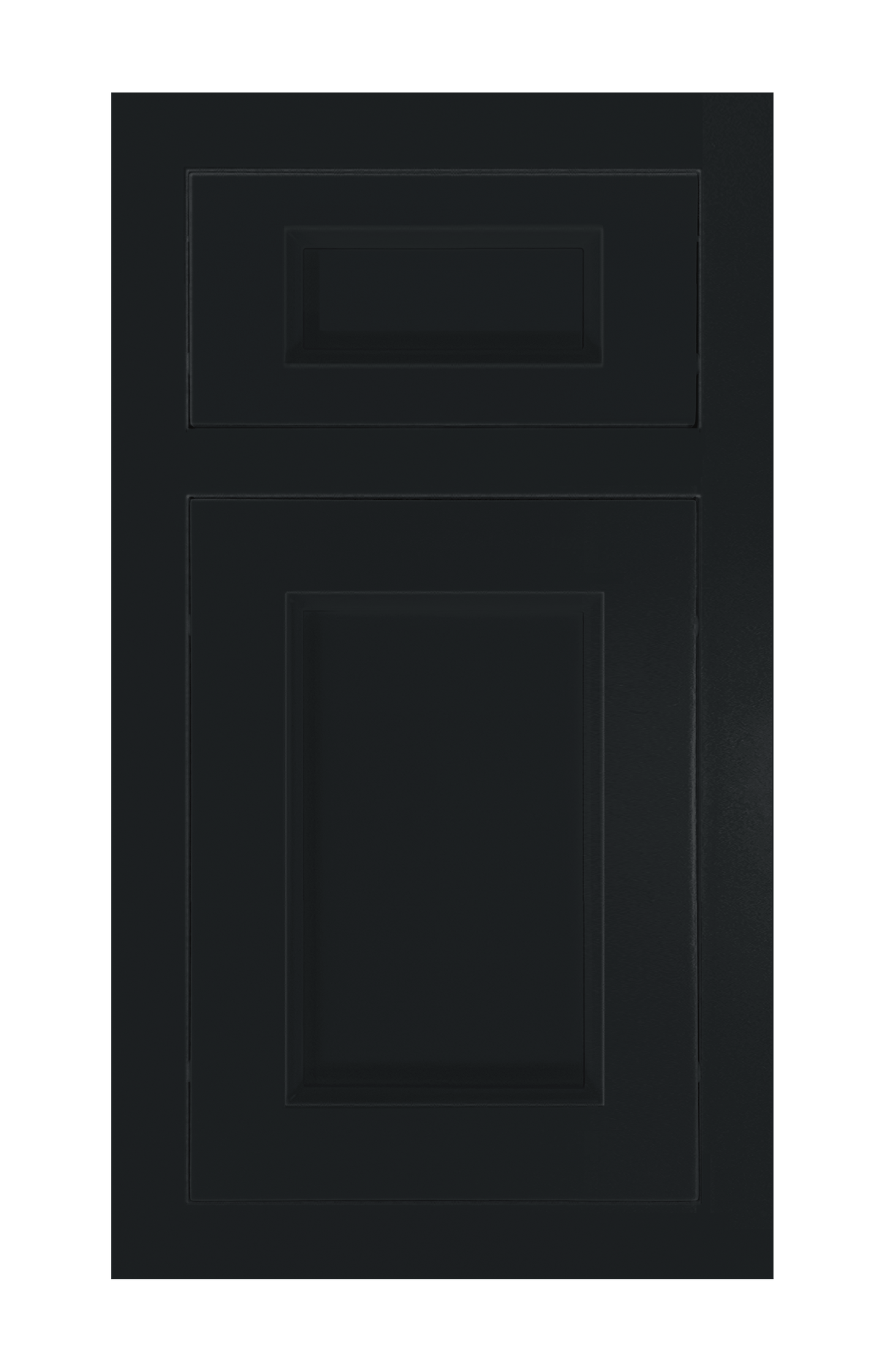 Traditional Frame Recessed door sample in Carbon Black by Europly