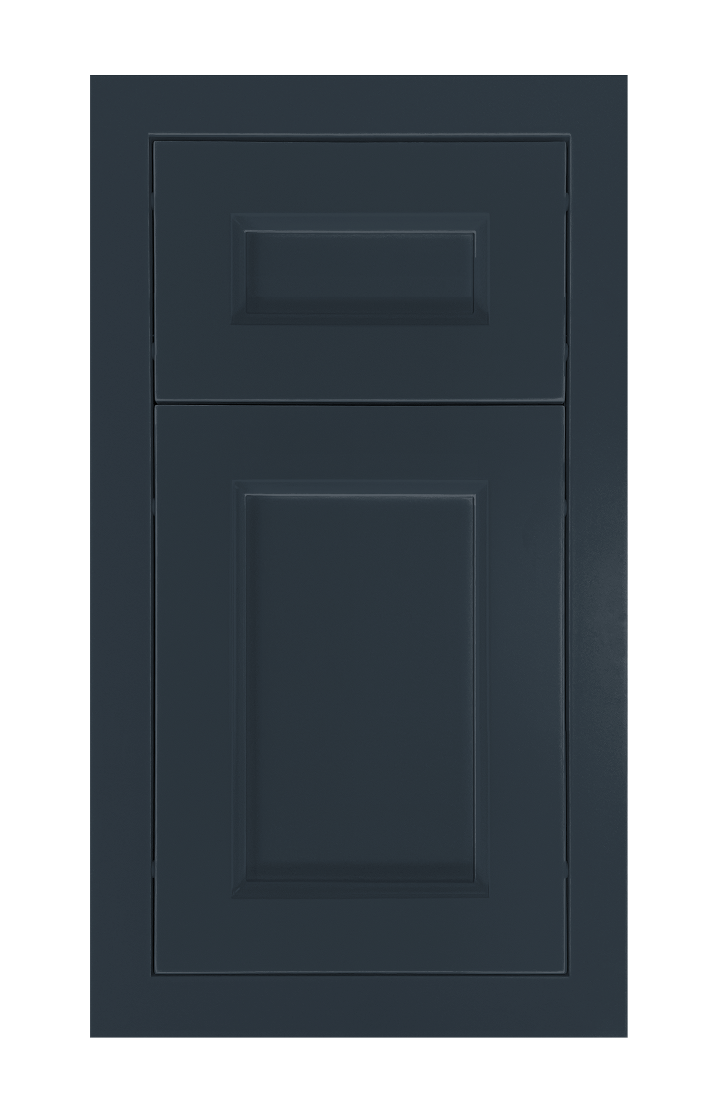 Modern Frame Recessed door sample in Indigo by Europly