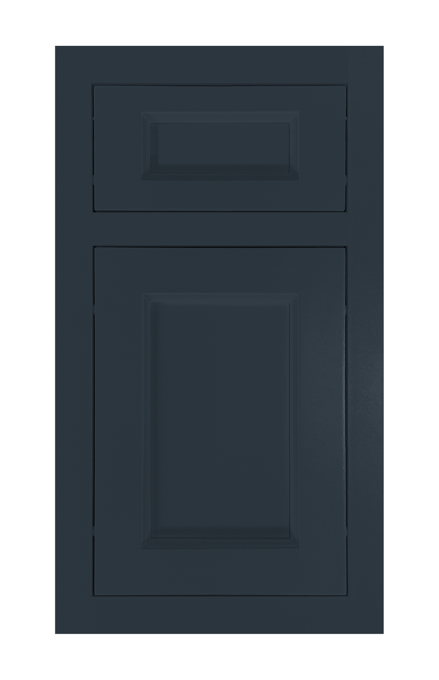 Traditional Frame Recessed door sample in Indigo by Europly