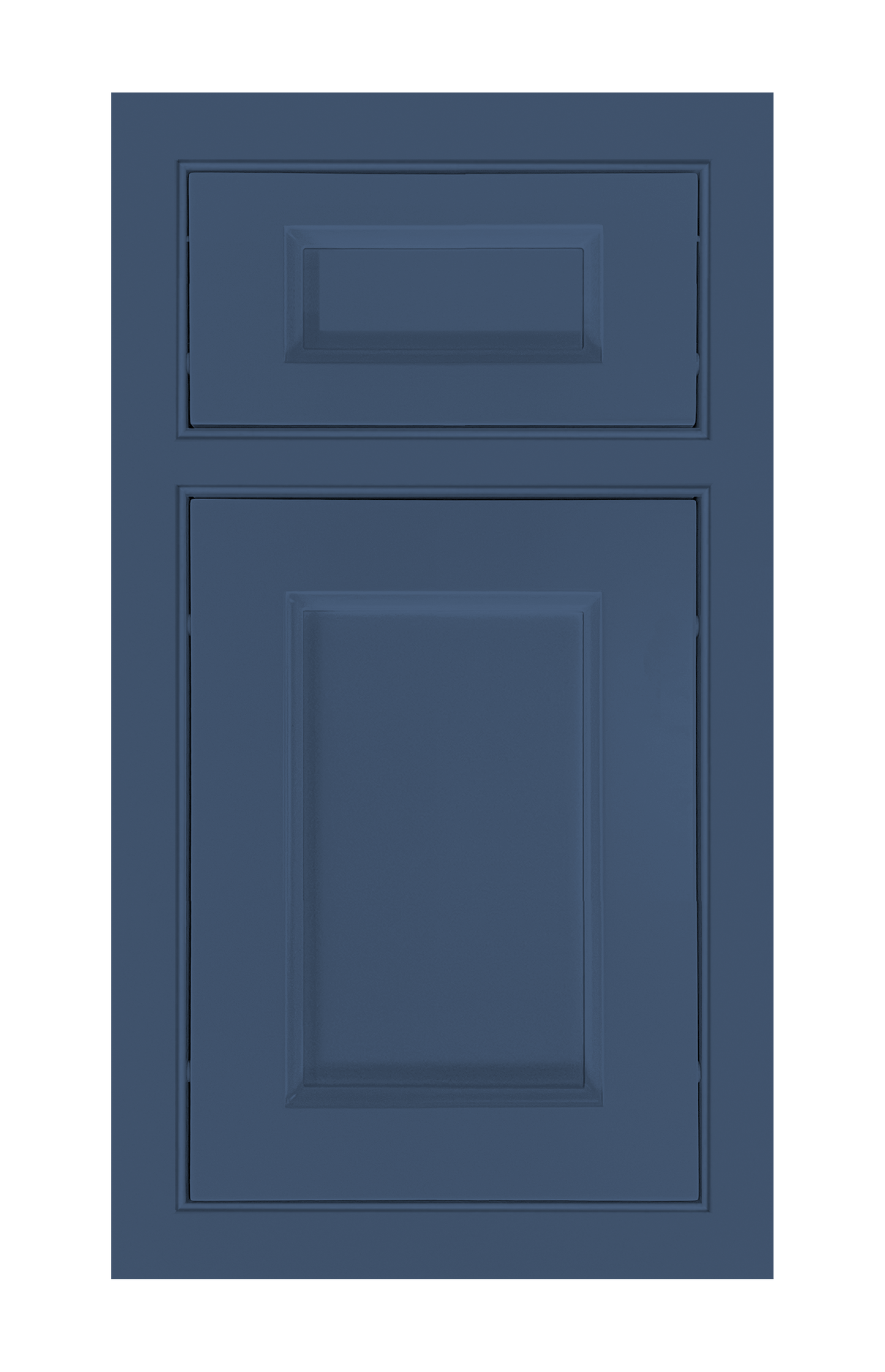 Beaded Frame Recessed door sample in Navy Blue by Europly