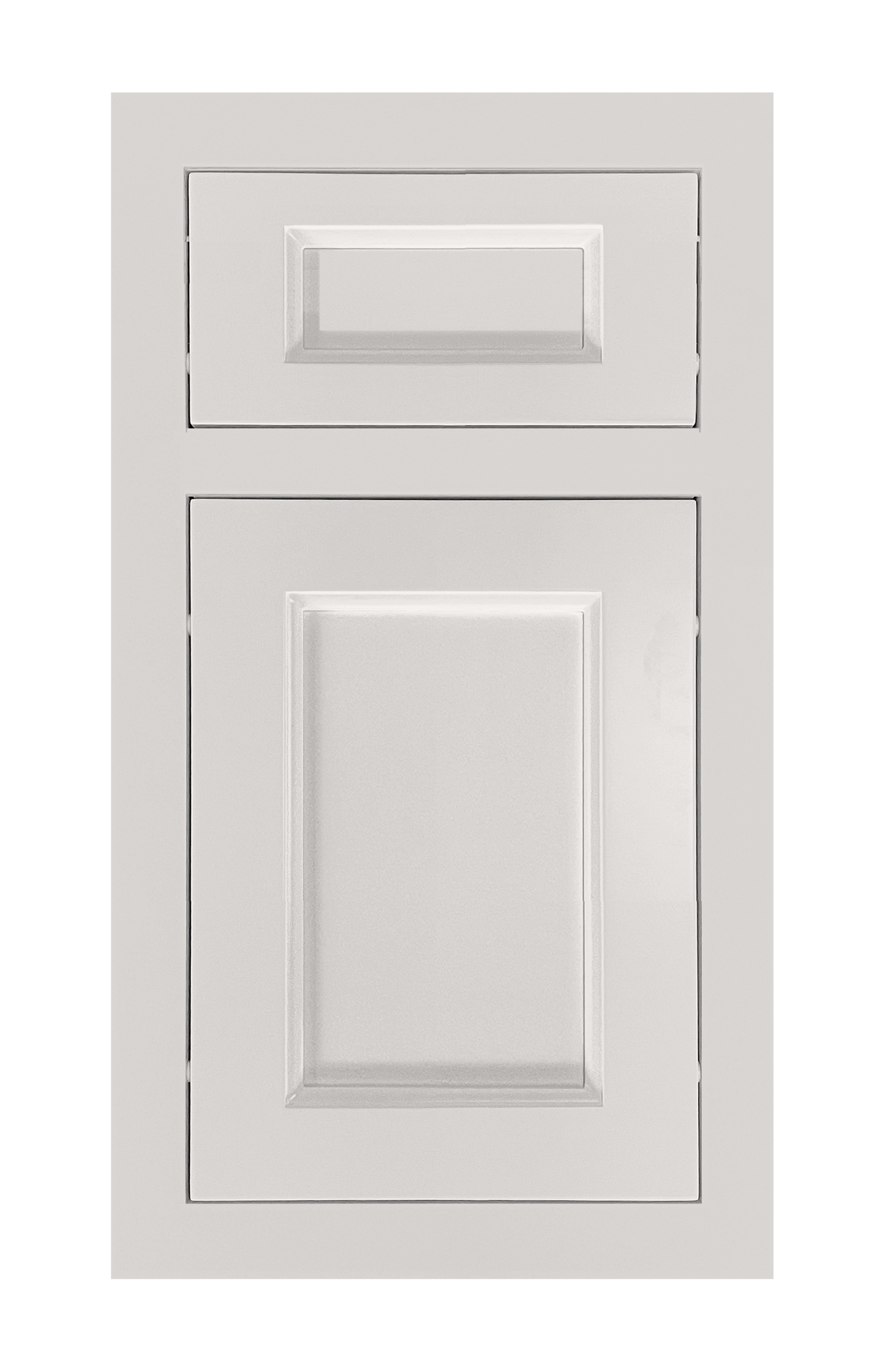 Traditional Frame Recessed door sample in Pearl White by Europly