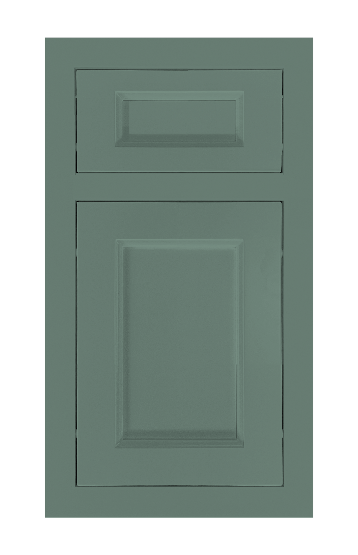 Traditional Frame Recessed door sample in Willow Green by Europly