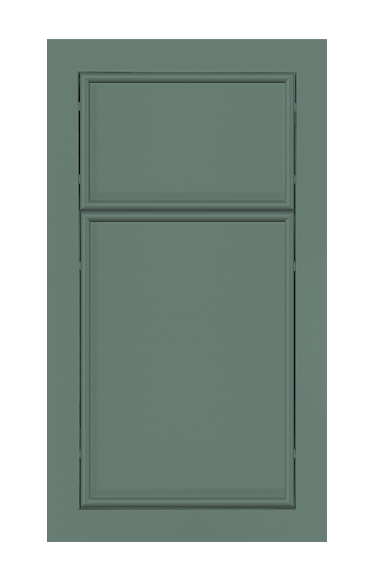 Modern Frame Oval Edge door sample in Willow Green by Europly