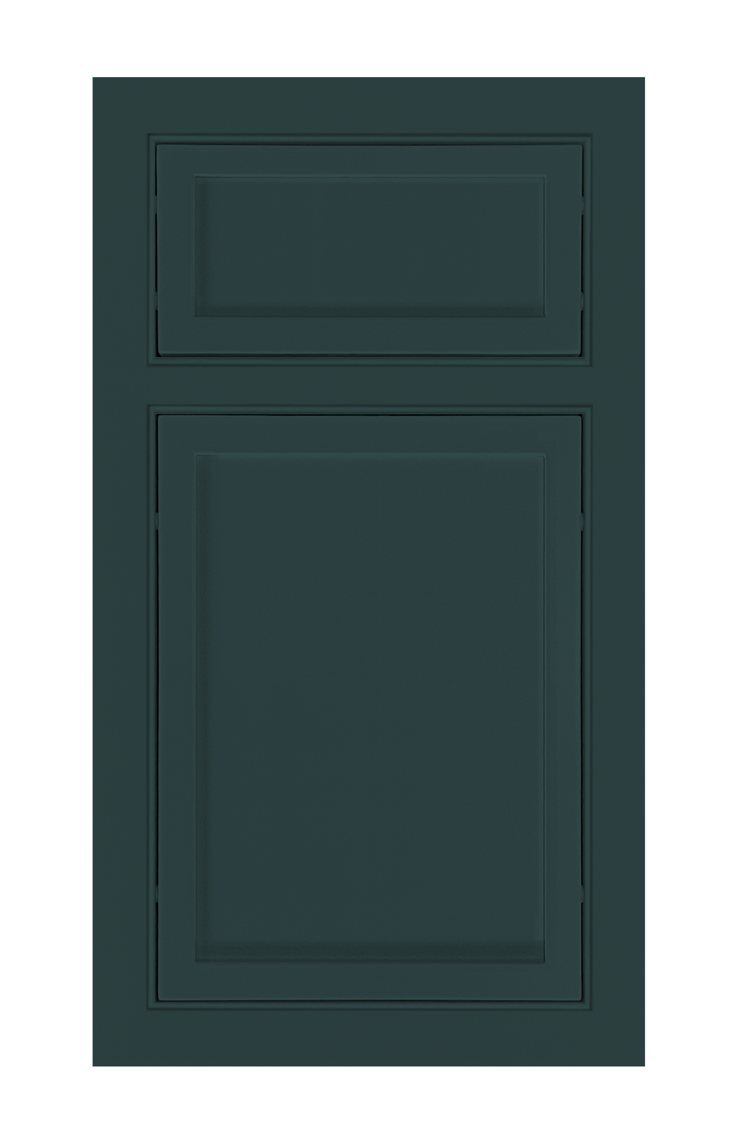 Beaded Frame Slim Shaker door sample in Billard Green by Europly