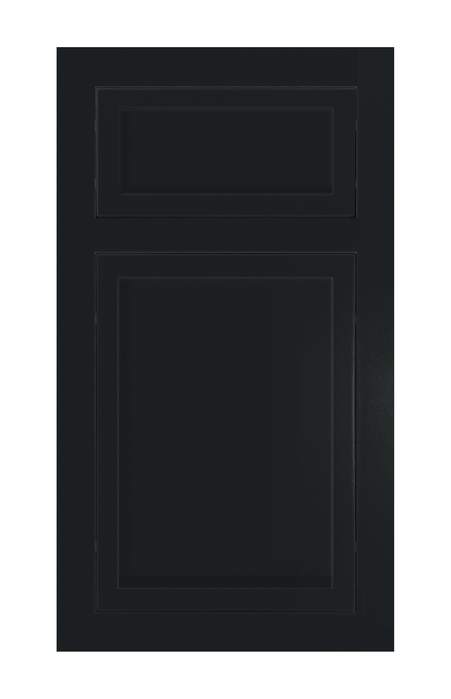Traditional Frame Slim Shaker door sample in Carbon Black by Europly