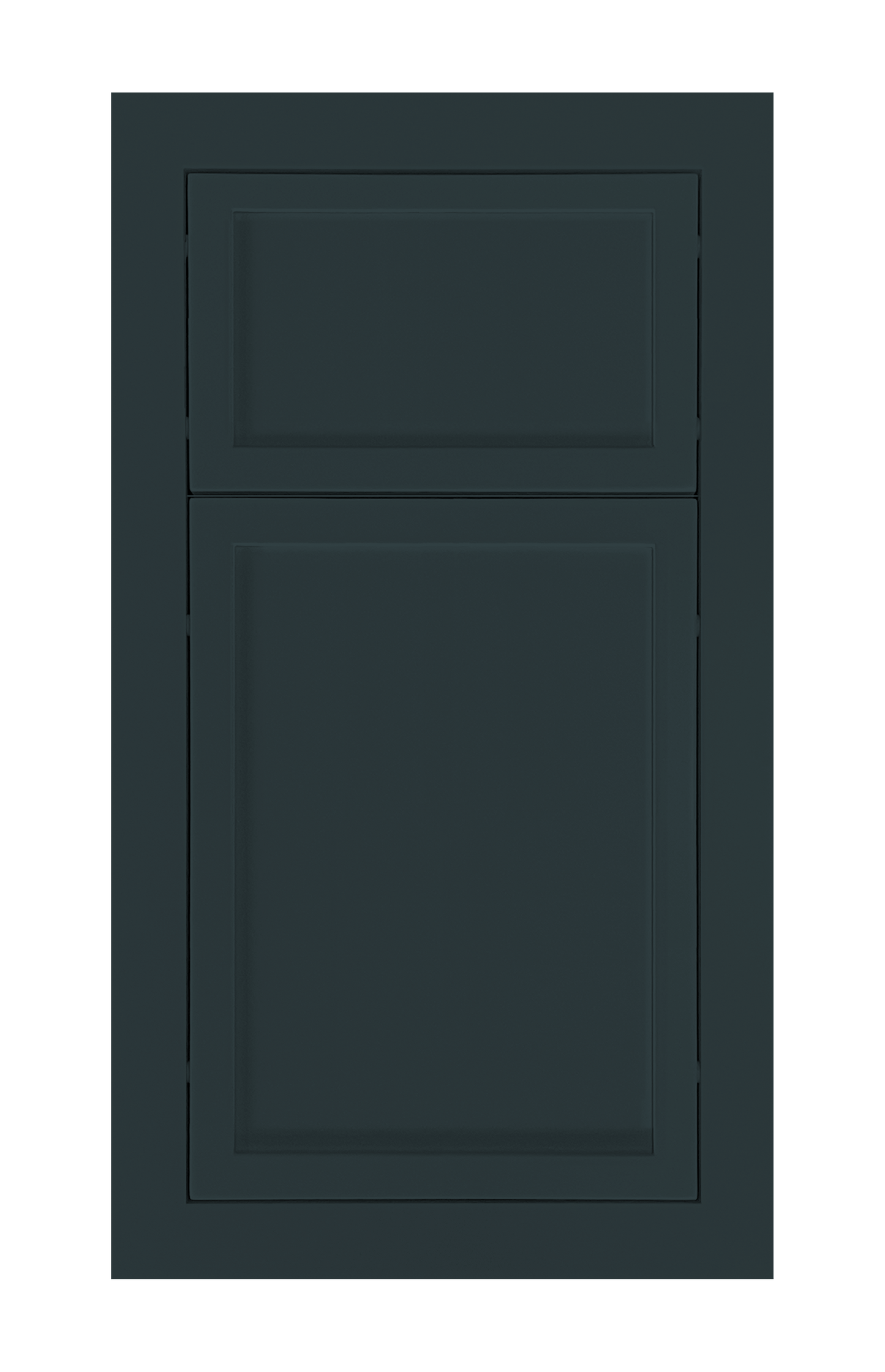 Modern Frame Slim Shaker door sample in Dark Night by Europly