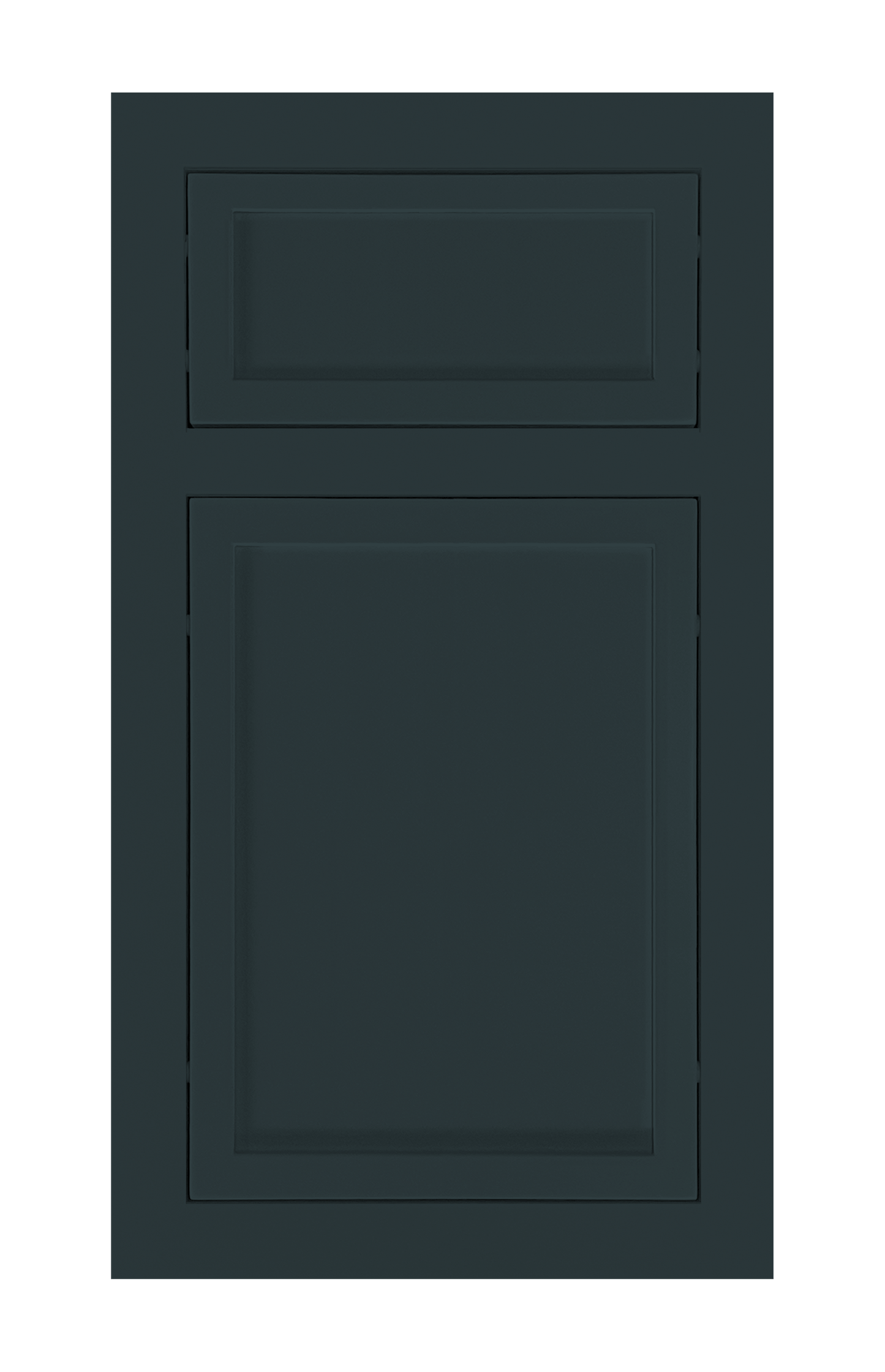 Traditional Frame Slim Shaker door sample in Dark Night by Europly