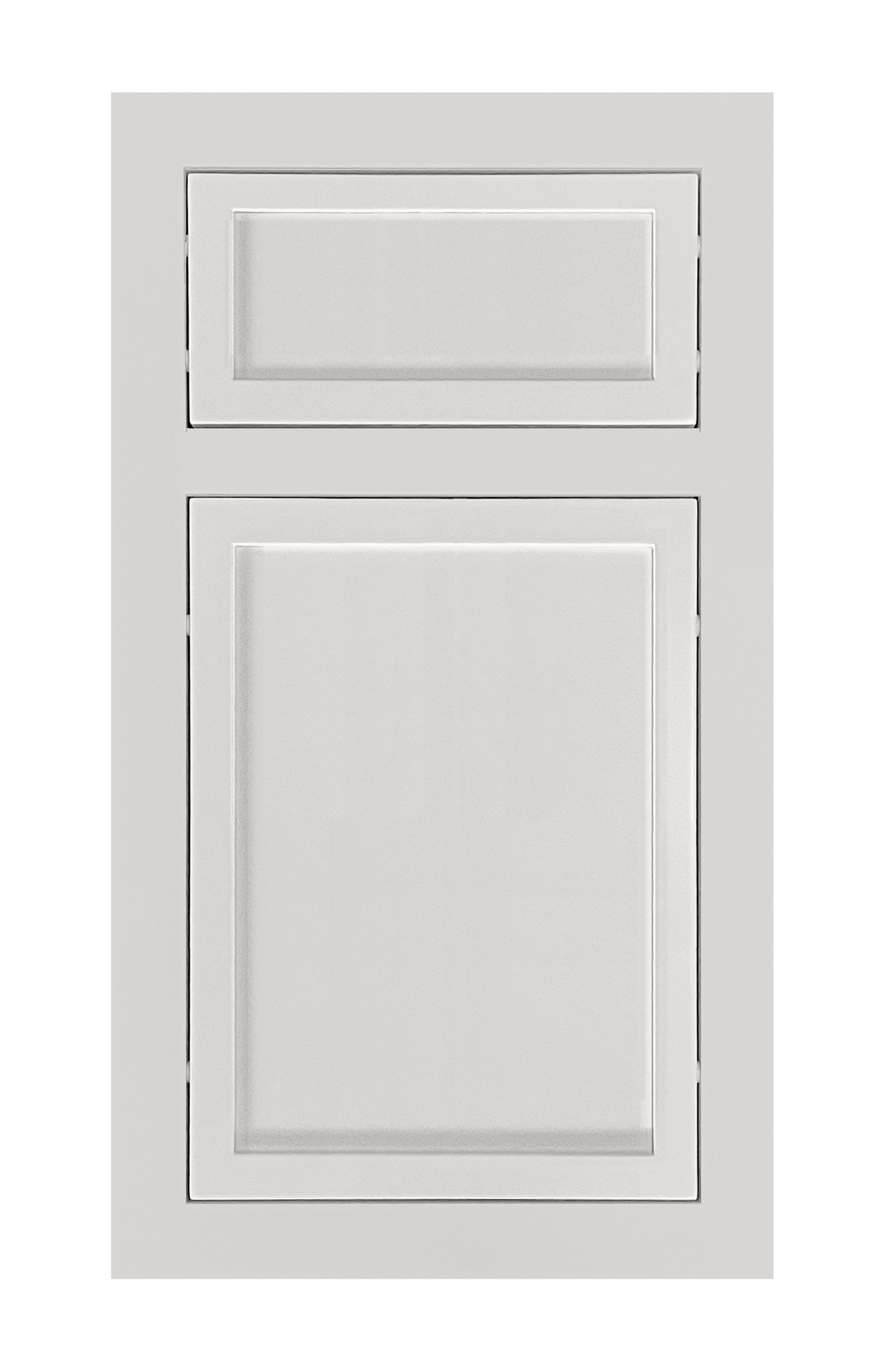 Traditional Frame Slim Shaker door sample in Pearl White by Europly