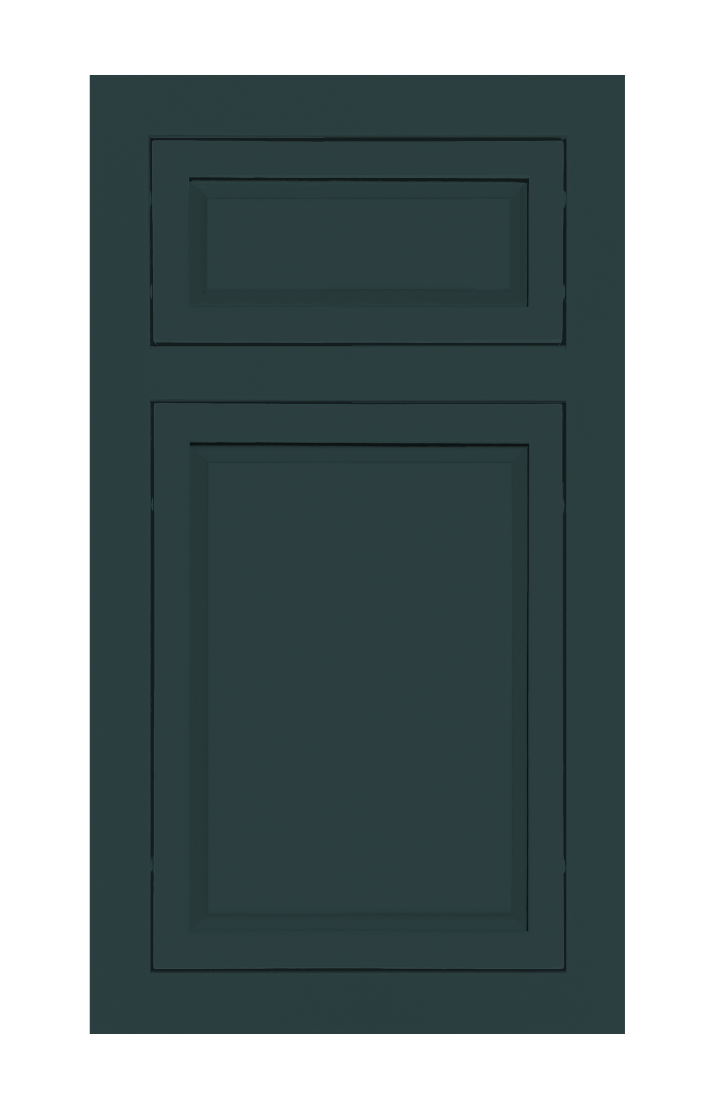 Traditional Frame Slim Raised door sample in Billard Green by Europly