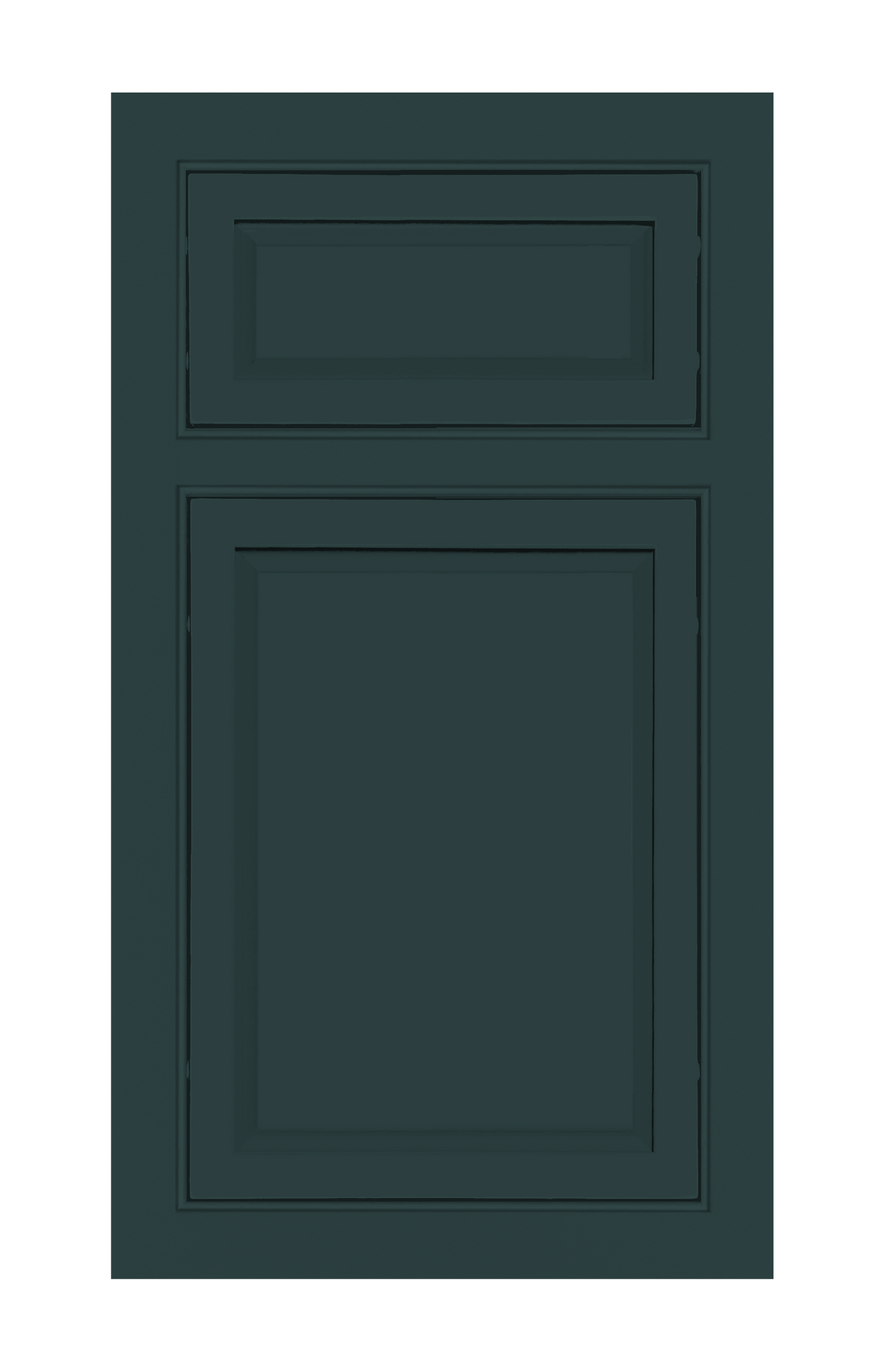 Beaded Frame Slim Raised door sample in Billard Green by Europly