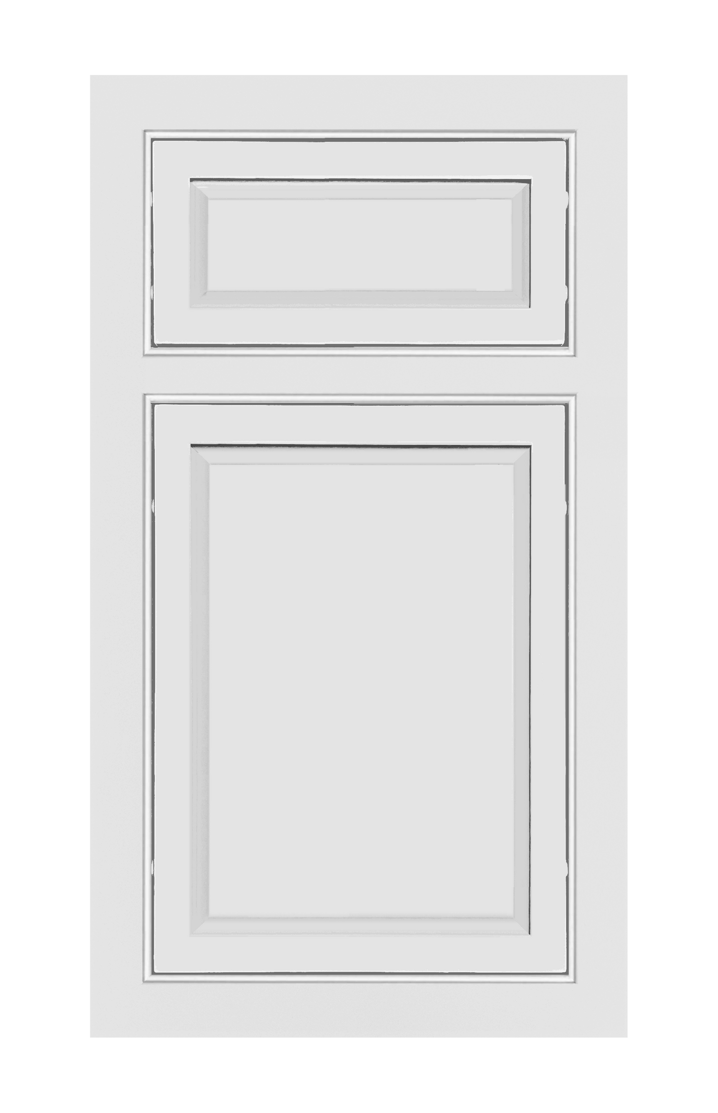 Beaded Frame Slim Raised door sample in Bright White by Europly