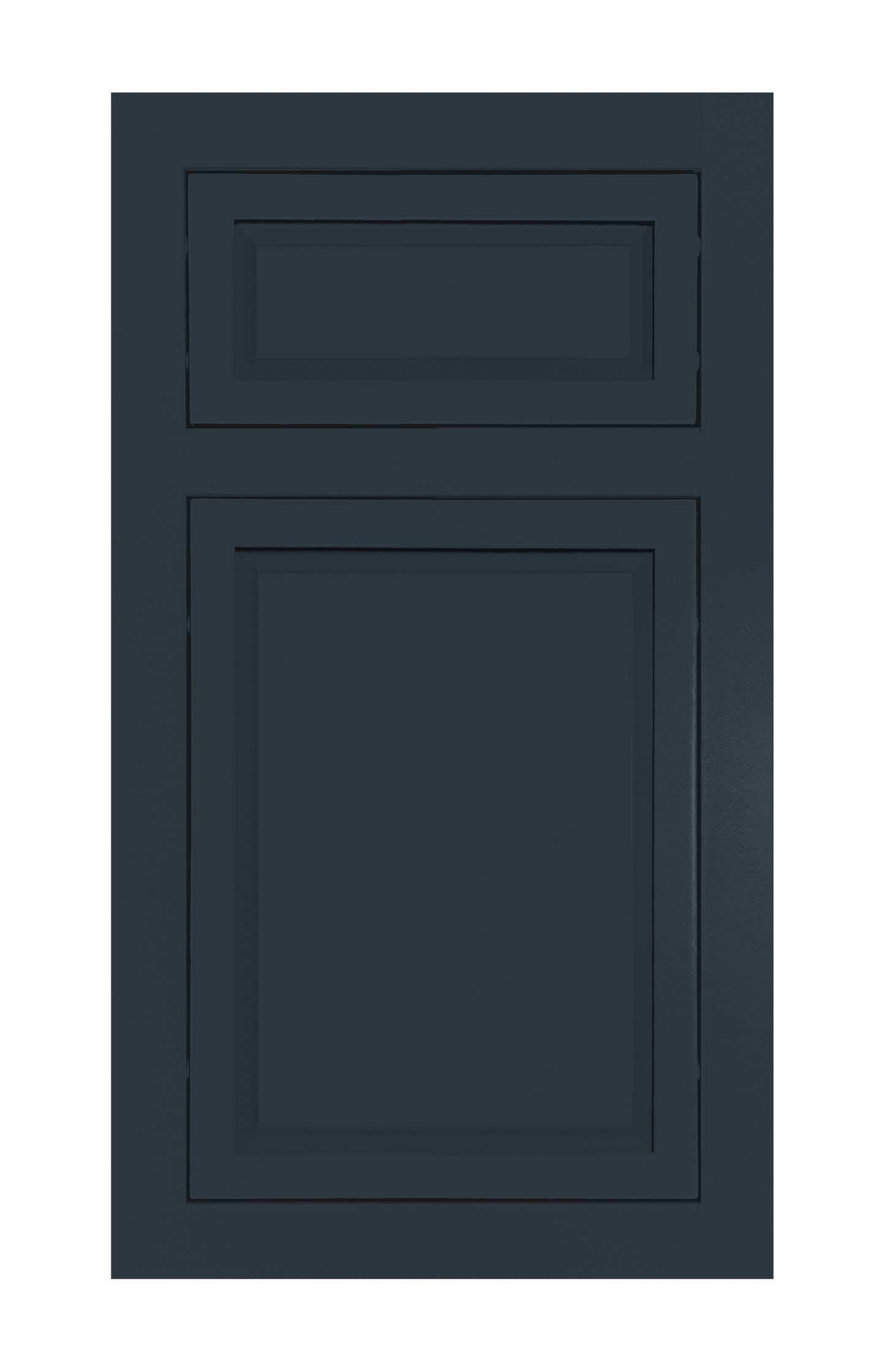 Traditional Frame Slim Raised door sample in Indigo by Europly