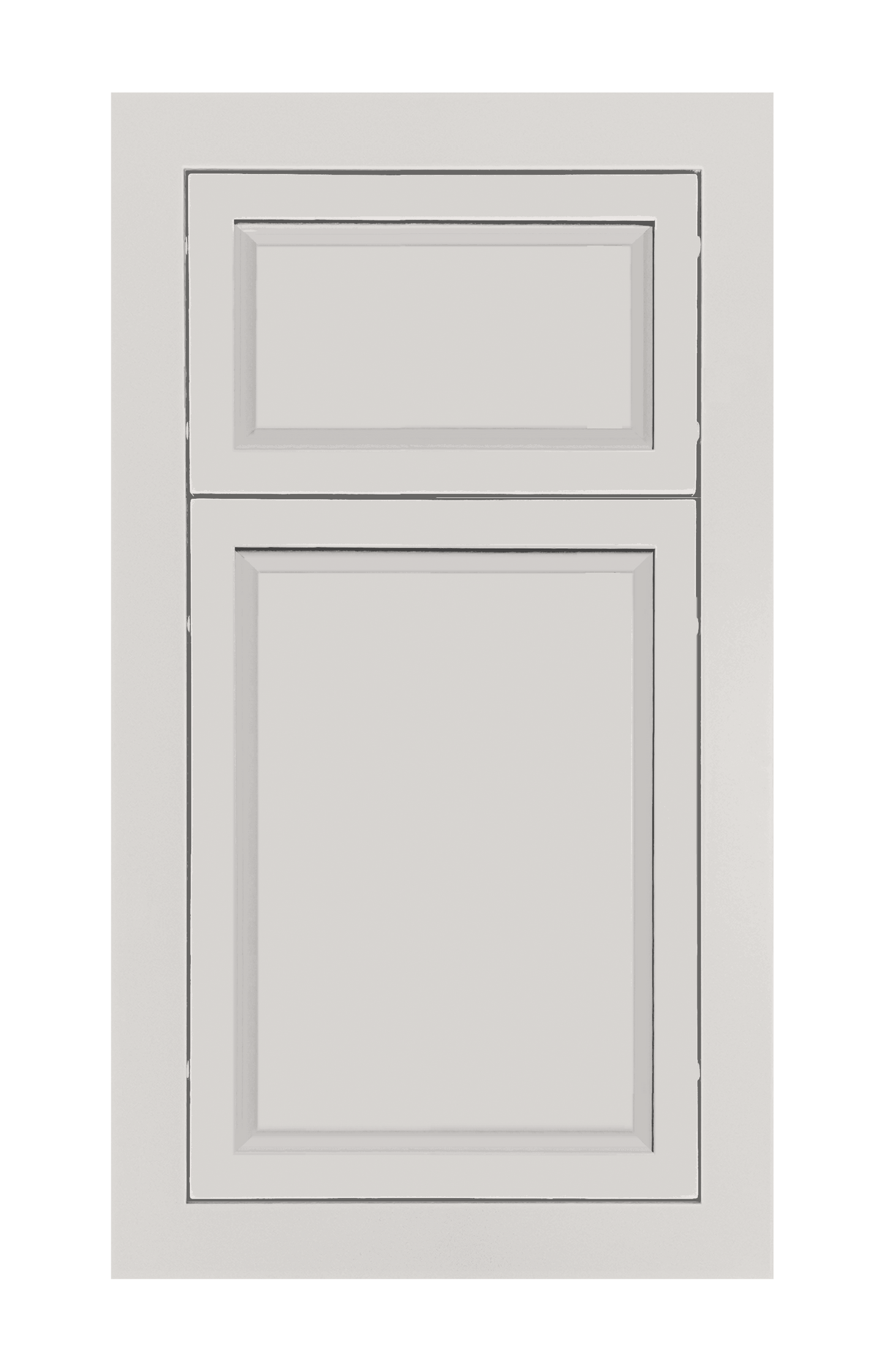Modern Frame Slim Raised door sample in Pearl White by Europly