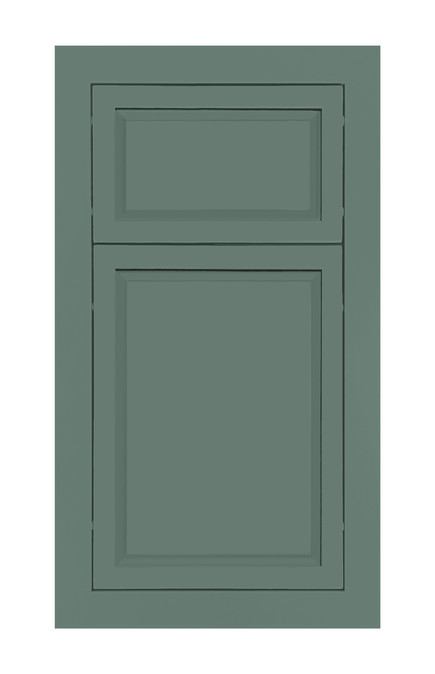 Modern Frame Slim Raised door sample in Willow Green by Europly