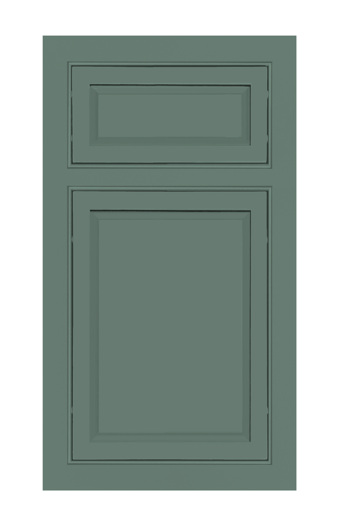 Beaded Frame Slim Raised door sample in Willow Green by Europly