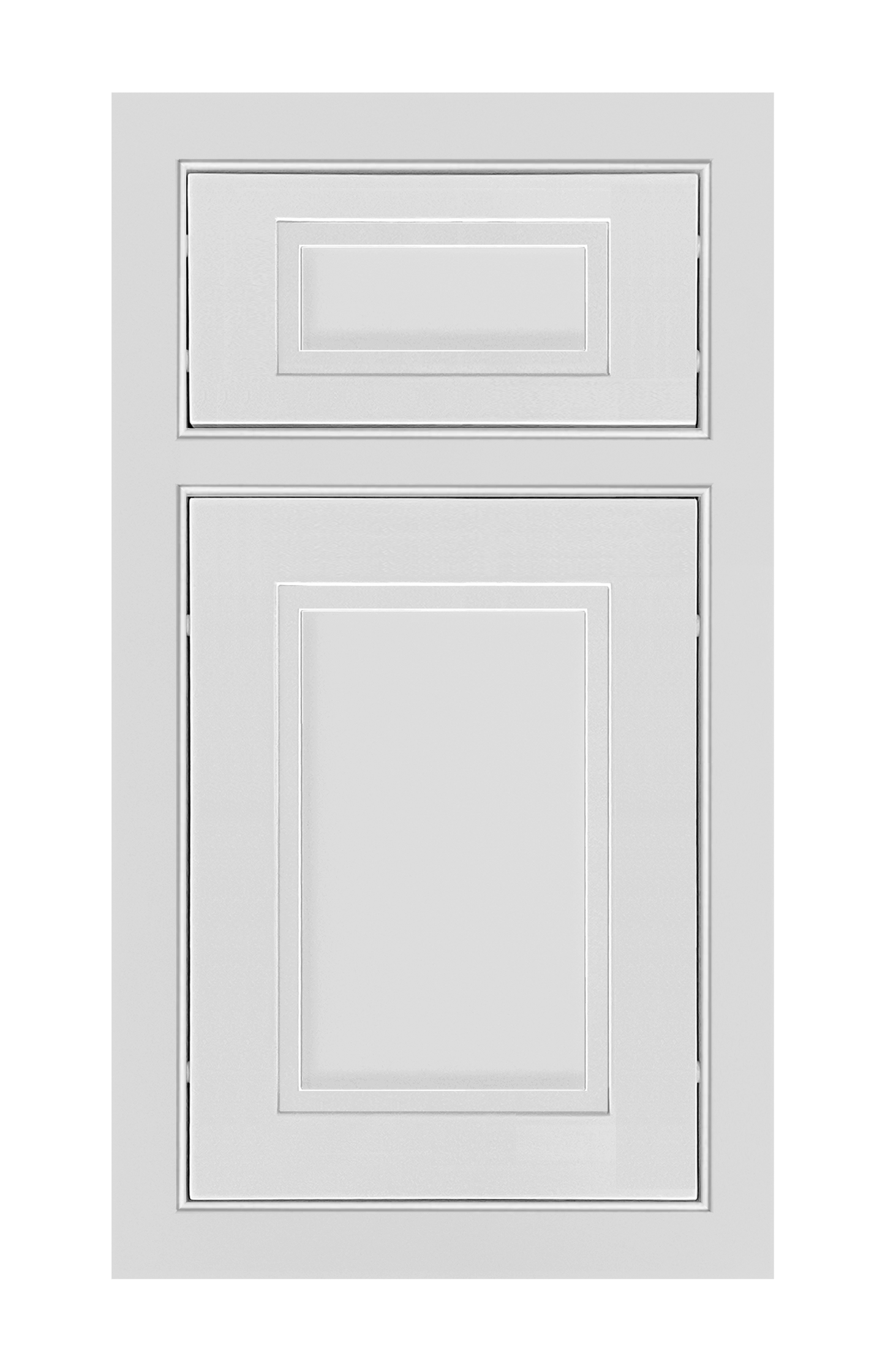 Beaded Frame Stepped Shaker door sample in Bright White by Europly