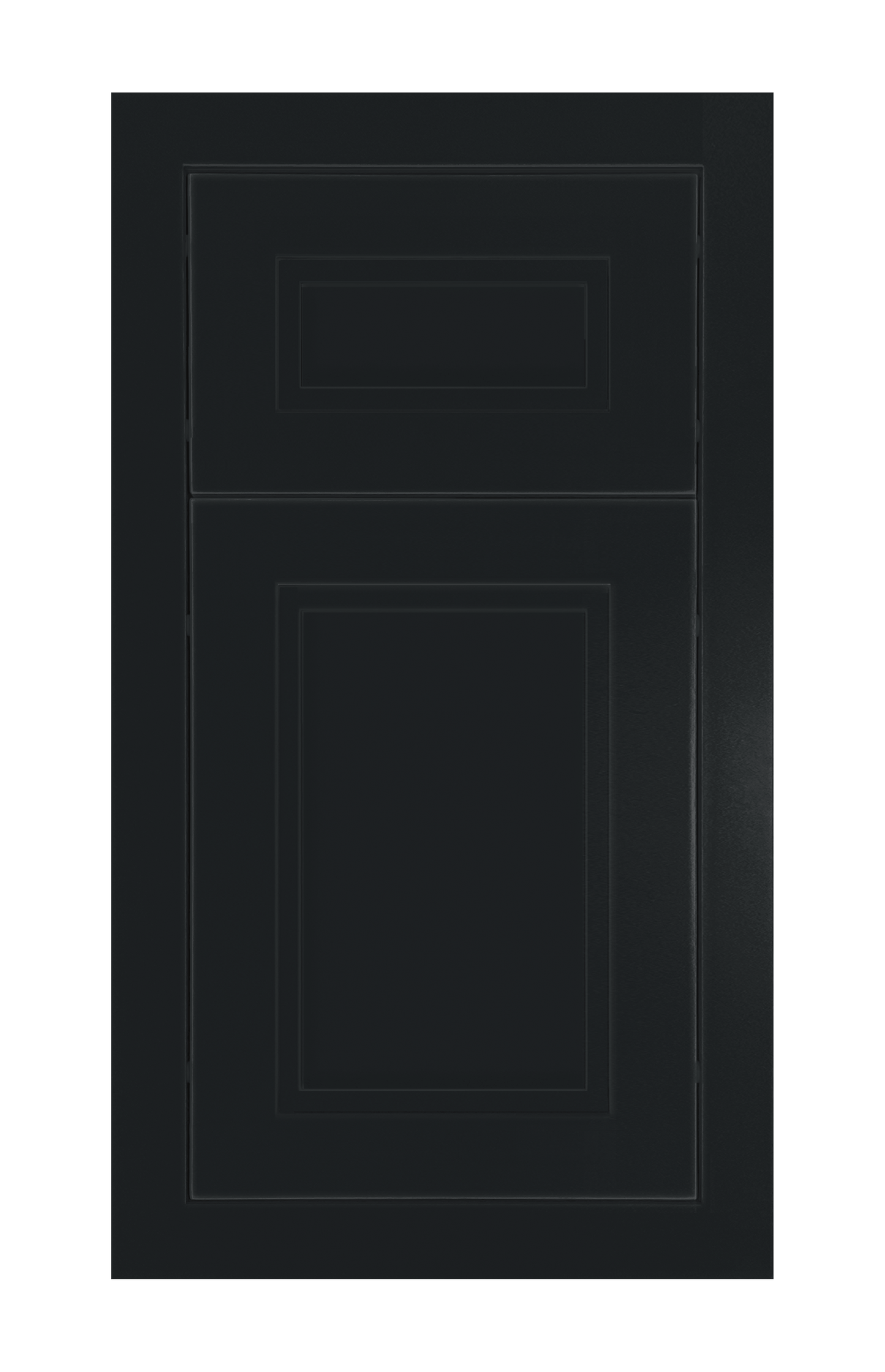 Modern Frame Stepped Shaker door sample in Carbon Black by Europly