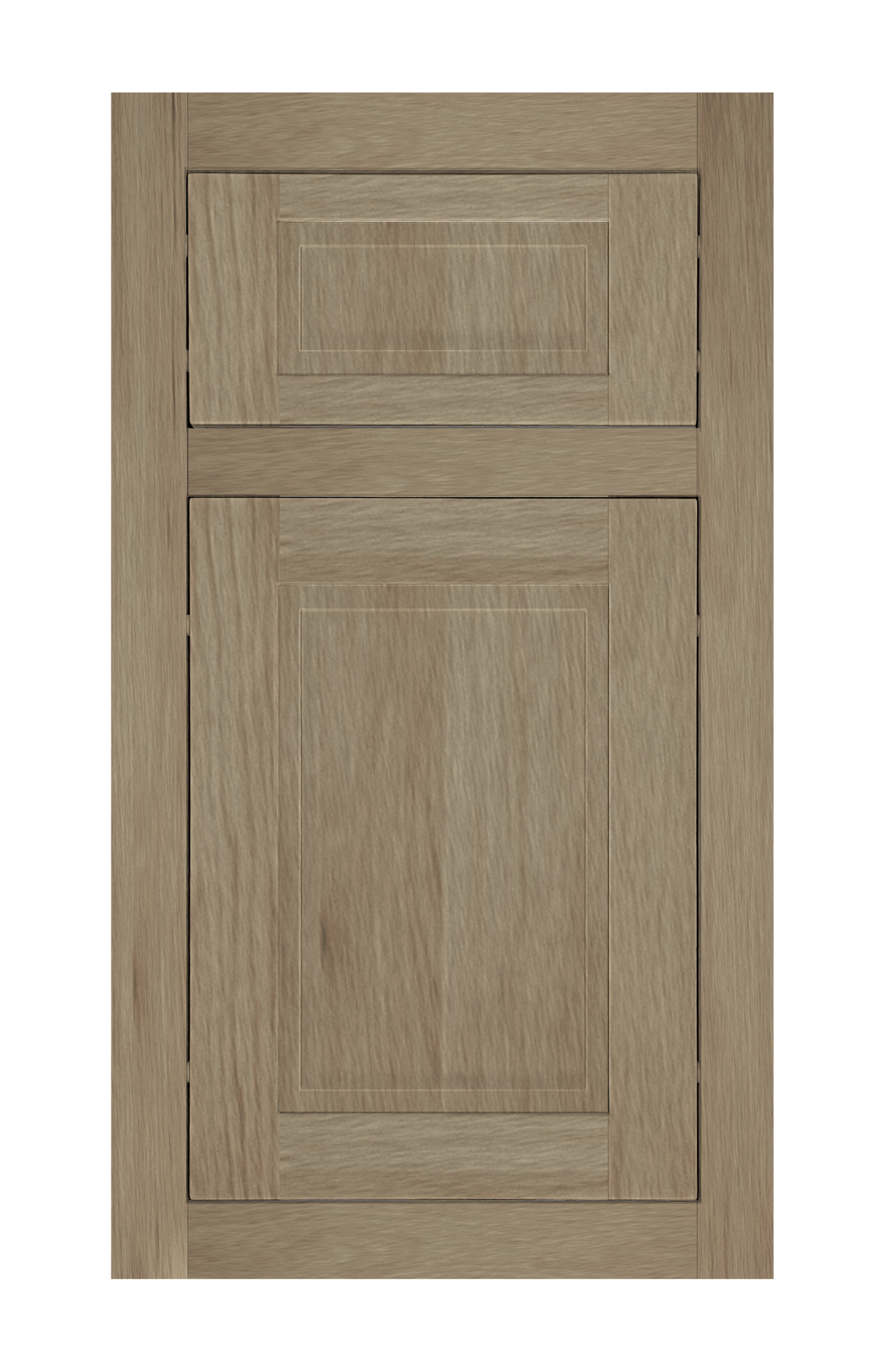 Traditional Frame Stepped Shaker door sample in Honey Birch by Europly