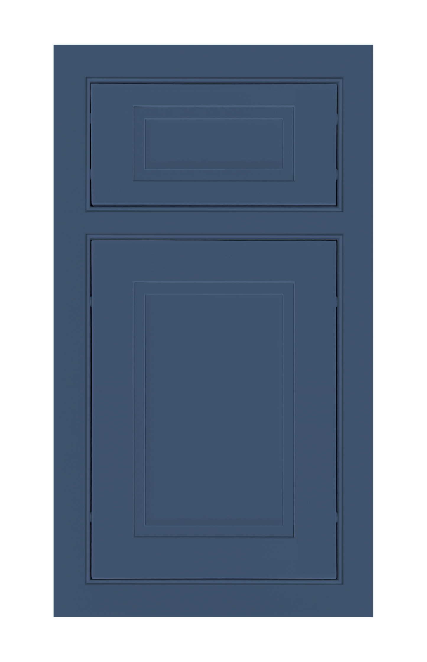 Beaded Frame Stepped Shaker door sample in Navy Blue by Europly