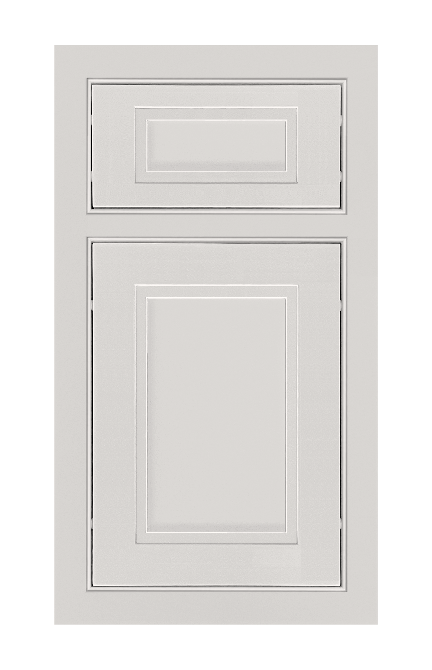 Beaded Frame Stepped Shaker door sample in Pearl White by Europly
