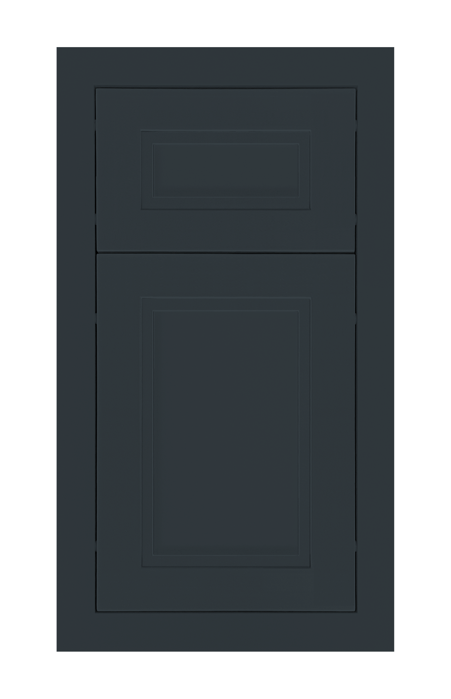 Modern Frame Stepped Shaker door sample in Space Grey by Europly