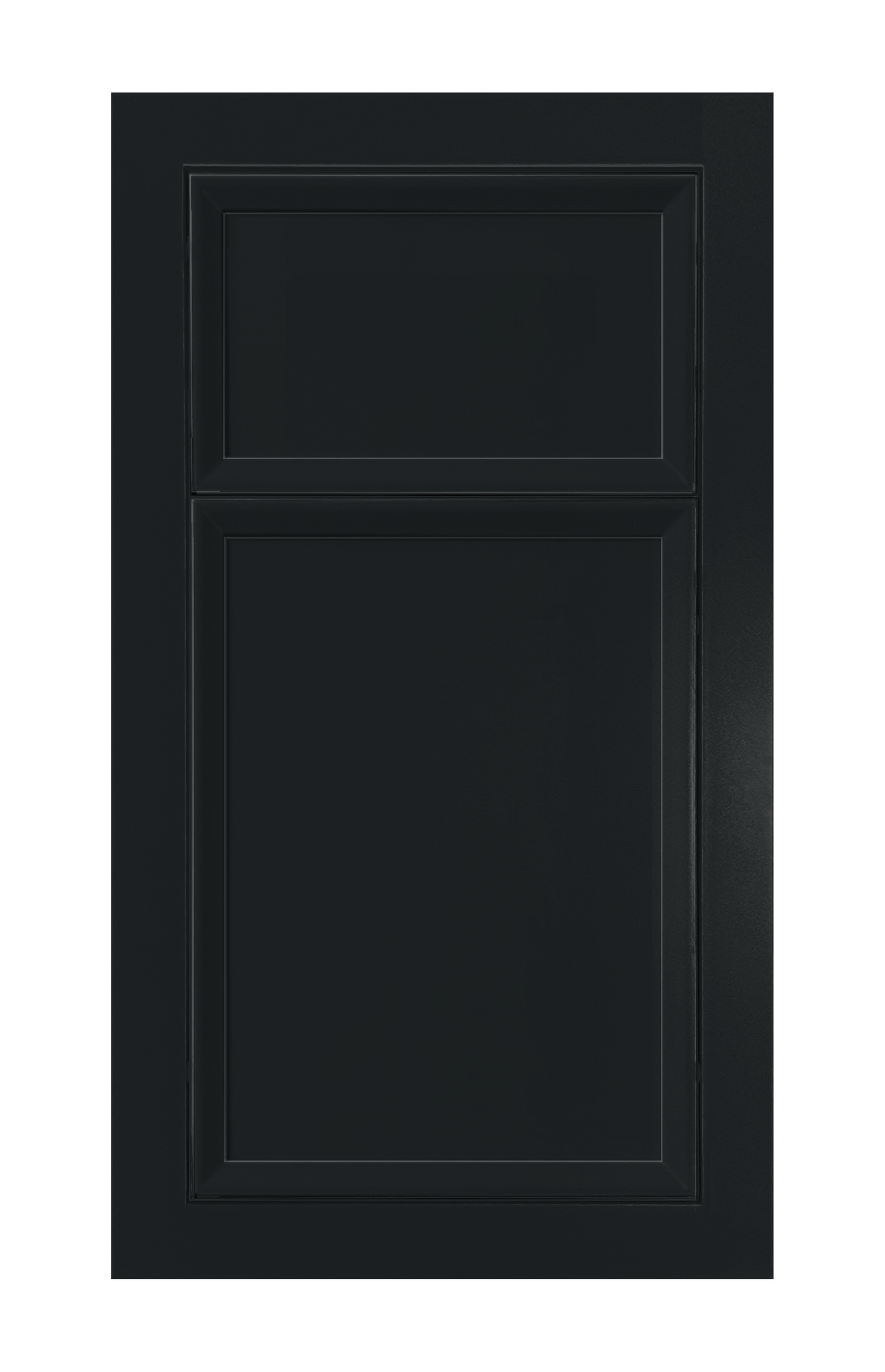 Modern Frame Beveled Edge door sample in Carbon Black by Europly