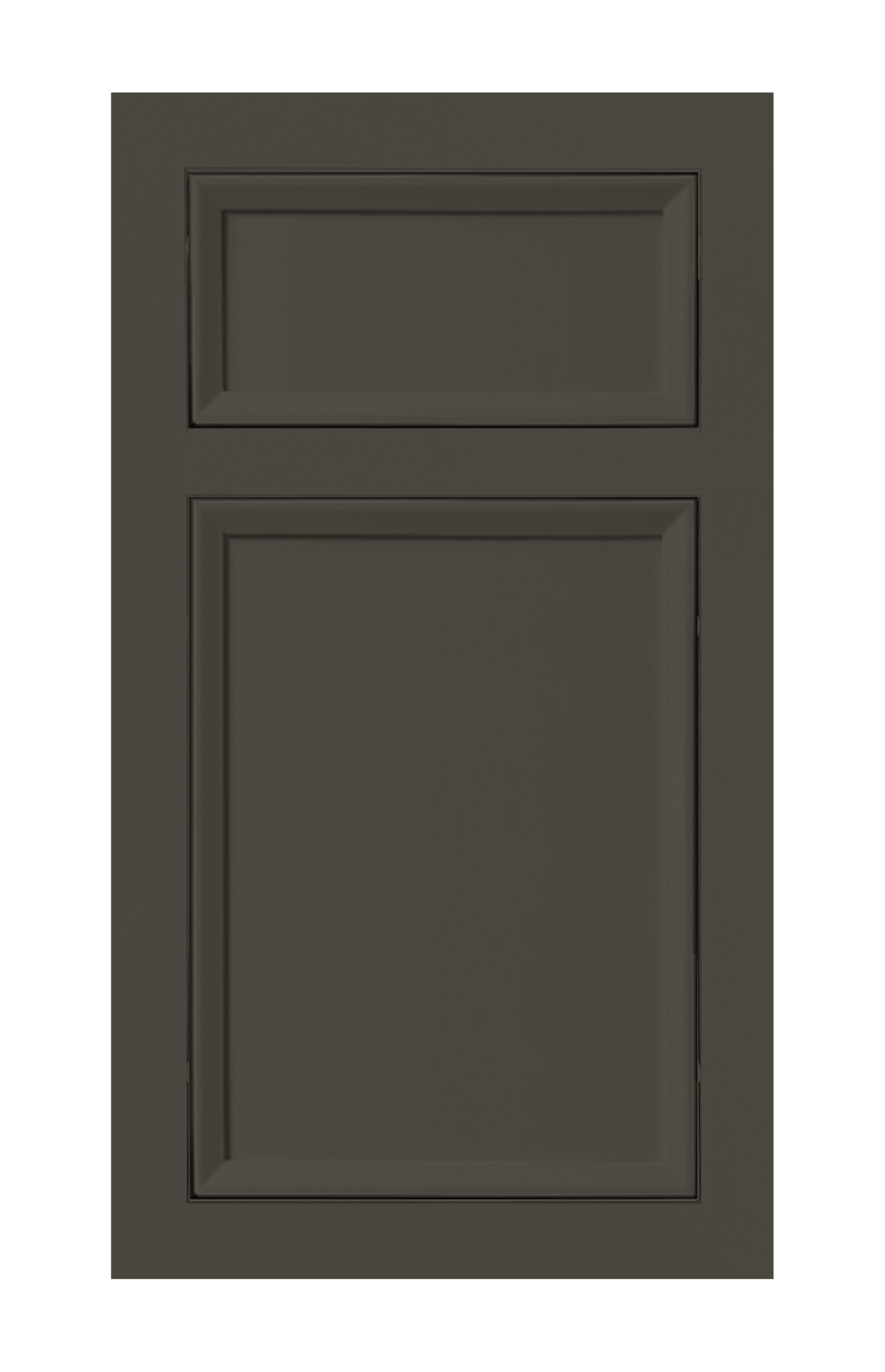 Traditional Frame Beveled Edge door sample in Lava Ash by Europly