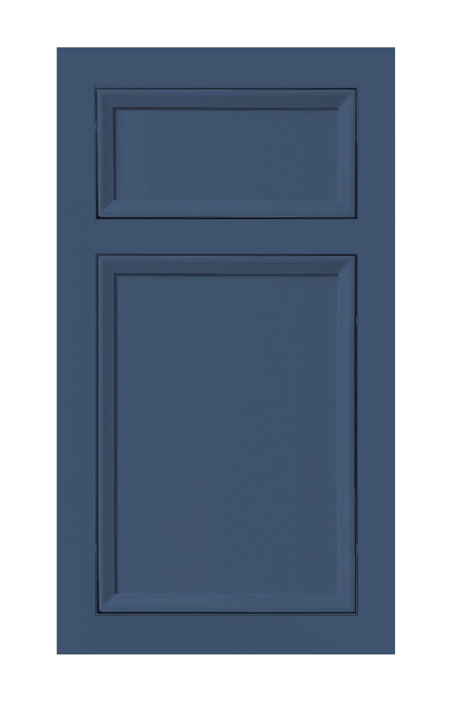Traditional Frame Beveled Edge door sample in Navy Blue by Europly
