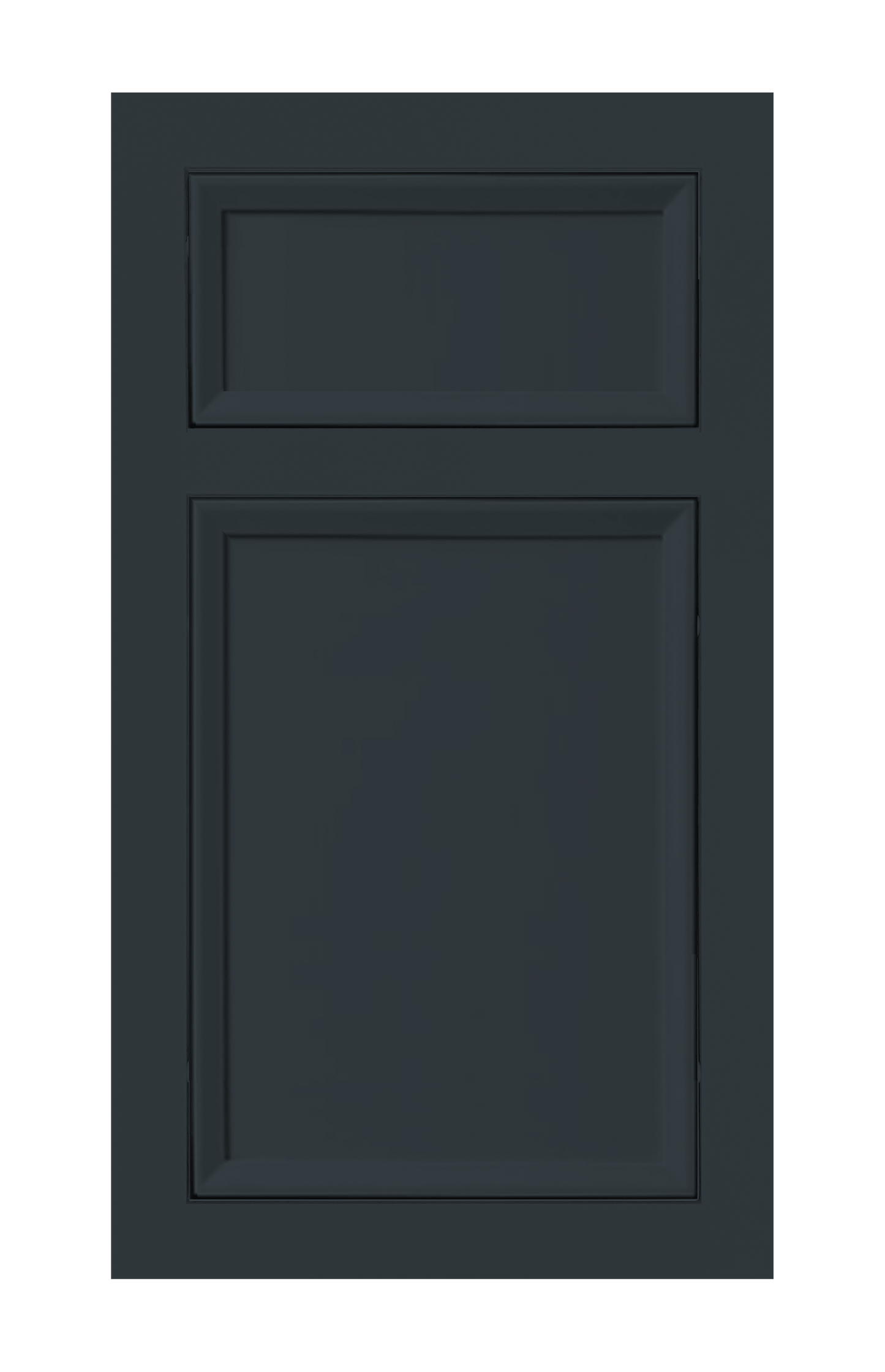 Traditional Frame Beveled Edge door sample in Space Grey by Europly