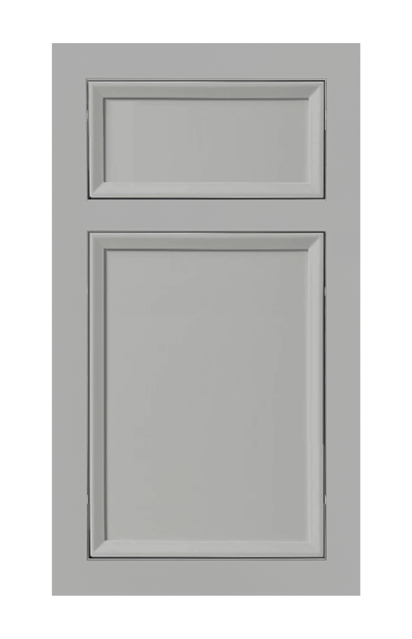 Traditional Frame Beveled Edge door sample in Star Silver by Europly