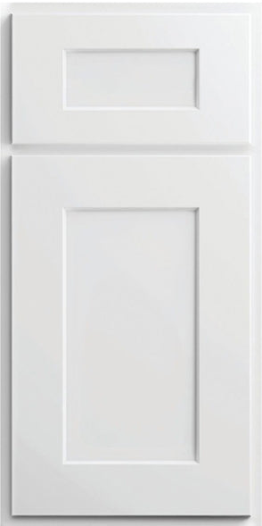 Luxor 5pc door sample in White by CNC Cabinetry