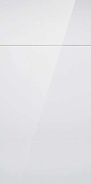 Milano door sample in Polar White Gloss by CNC Cabinetry