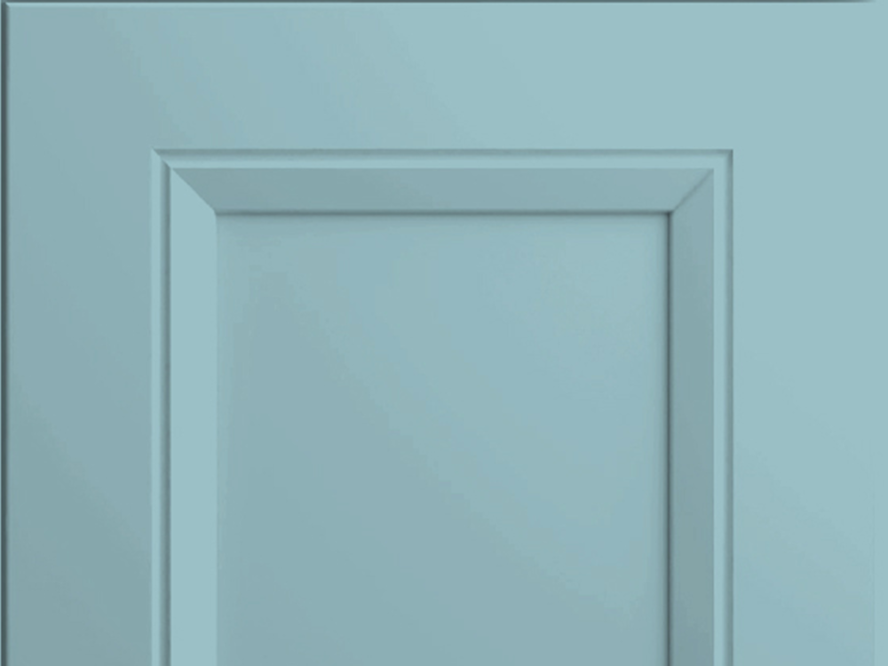 Richmond + door sample in Mountain Stream by CNC Cabinetry