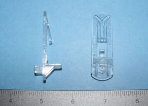 Shelf Support Locking Clip 3/4" (1/4" peg) Clear