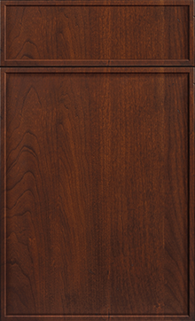 Hampton Square door sample in Cherry Chestnut by St Martin