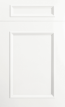 Ridgewood door sample in Bright White by St Martin