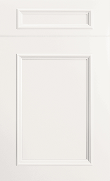 Ridgewood door sample in Simply White by St Martin