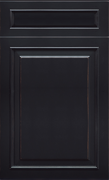 Wellington door sample in Antique Black by St Martin