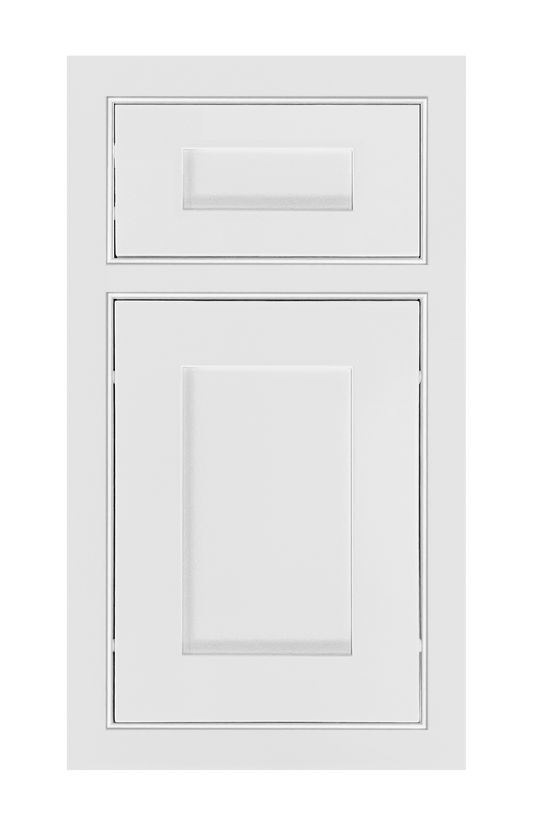 Beaded Frame Shaker door sample in Bright White by Europly