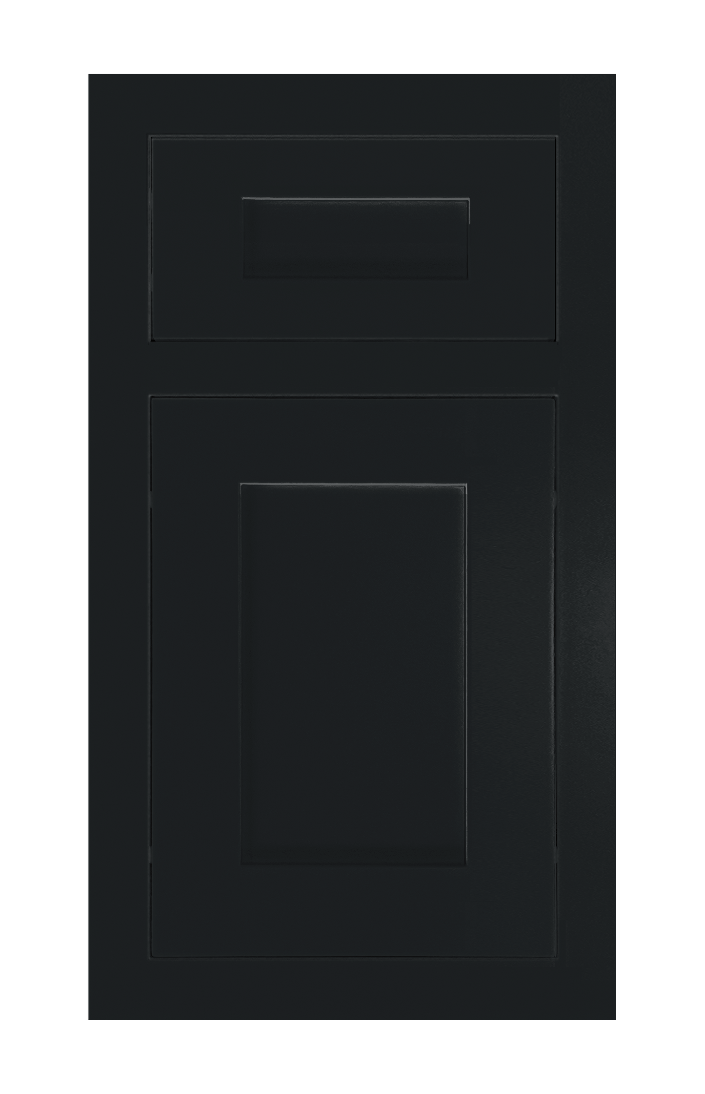Traditional Frame Shaker door sample in Carbon Black by Europly